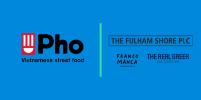 Pho Restaurants, The Fulham Shore, Franco Manca and The Real Greek Logos